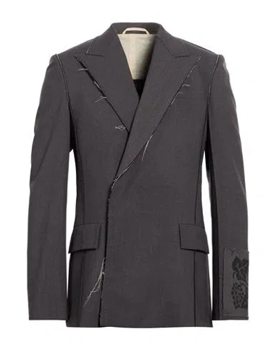 Federico Cina Man Blazer Grey Size Xs Polyester, Viscose, Elastane In Gray