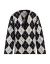 Federico Cina Man Cardigan Midnight Blue Size L Acrylic, Wool, Cotton In Blue