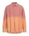 Federico Cina Man Shirt Salmon Pink Size Xl Cotton In Pink