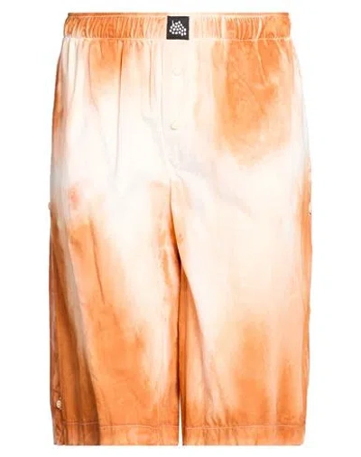 Federico Cina Man Shorts & Bermuda Shorts Rust Size L Cotton In Multi