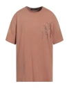 Federico Cina Man T-shirt Light Brown Size Xl Cotton In Beige