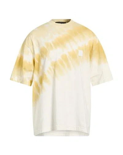 Federico Cina Man T-shirt Pastel Yellow Size L Cotton In Multi