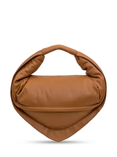 Federico Cina Maxi Tortel Linen Handbag In Camel