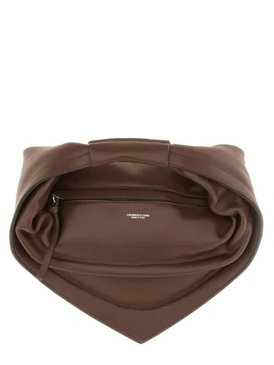 Federico Cina Midi Bag "cupcake" In Brown