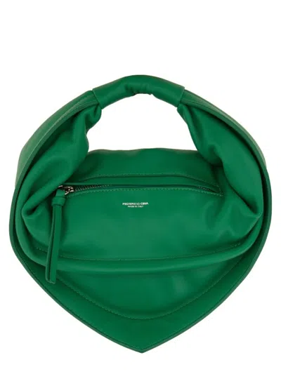 Federico Cina Midi "cupcake" Bag In Green