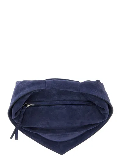 Federico Cina Midi Rortellino Suede In Blue