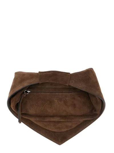Federico Cina Midi Rortellino Suede In Brown