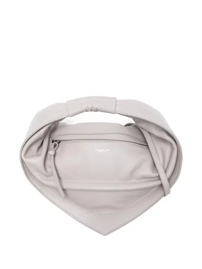 Federico Cina Midi Tortellino Leather Tote Bag In Gray