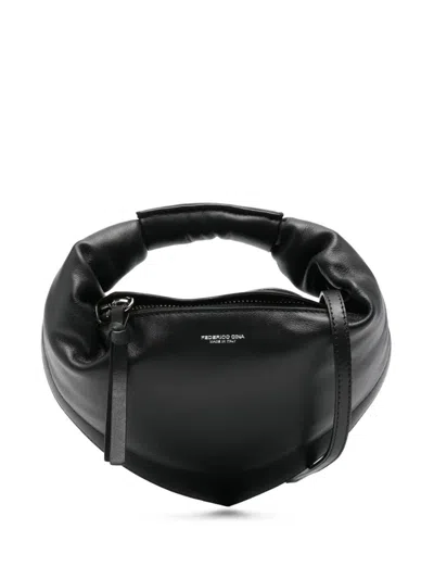 Federico Cina Midi Tortellino Bag In Black