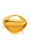 Federico Cina Leather Zip Tote Bag In Yellow