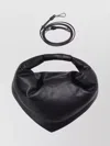 Federico Cina Midi Tortellino Shoulder Bag Detachable Strap In Black