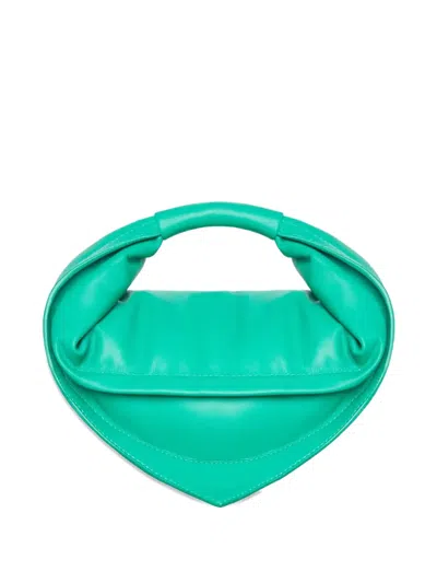 Federico Cina Mini Tortellino Leather Tote Bag In Green