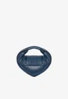 Federico Cina Mini Tortellino Nappa Leather Handbag In Blue