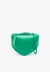 Federico Cina Mini Tortellino Nappa Leather Handbag In Green