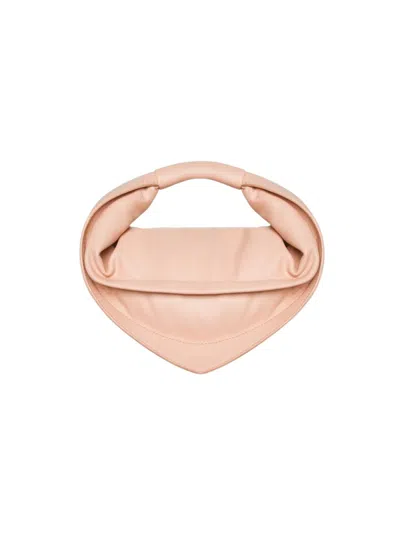 Federico Cina 'mini Tortellino' Pink Handbag In Leather Woman