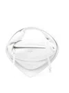 Federico Cina Lamb Leather Tote Bag 'midi Tortellino' In White In White