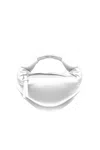 Federico Cina 'tortellino' White Mini Handbag With Adjustable And Removable Shoulder Strap And Logo Lettering On T