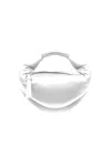 Federico Cina 'tortellino' White Mini Handbag With Adjustable And Removable Shoulder Strap And Logo Lettering On T In White