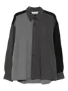 Federico Cina Patchwork Shirt In Gray