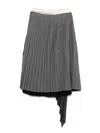 Federico Cina Pleated Asymmetric Skirt In Gray