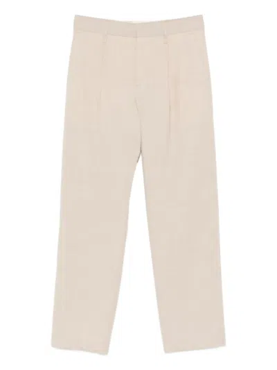 Federico Cina Pleated Trousers In Neutral