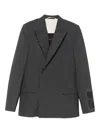 Federico Cina Raw Cut Double-breasted Jacket Clothing In Gray