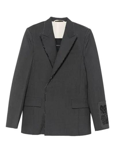 FEDERICO CINA RAW CUT DOUBLE-BREASTED JACKET