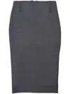 Federico Cina Reversible Midi Skirt With Versatile Design In Gray