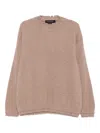 Federico Cina Ribbed Sweater In Brown
