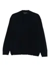 Federico Cina Round-neck Wool Sweater In Black