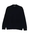 Federico Cina Round-neck Wool Sweater In Black