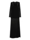 Federico Cina Sheer Layered Long Dress Clothing In Black