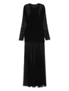 Federico Cina Sheer Layered Dress In Black