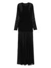 Federico Cina Sheer Layered Dress In Black