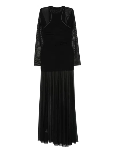 Federico Cina Sheer Layered Dress Clothing In Black
