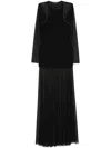 Federico Cina Sheer Layered Dress With Ethereal Aesthetic In Black