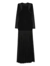Federico Cina Sheer Layered Long Dress Clothing In Black