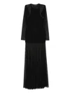 Federico Cina Sheer Layered Long Dress Clothing In Black