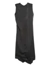 Federico Cina Sleeveless Asymmetric Dress In Gray