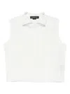 Federico Cina Sleeveless Blouse With Zip Clothing In White