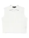 Federico Cina Sleeveless Blouse With Zip Clothing In White