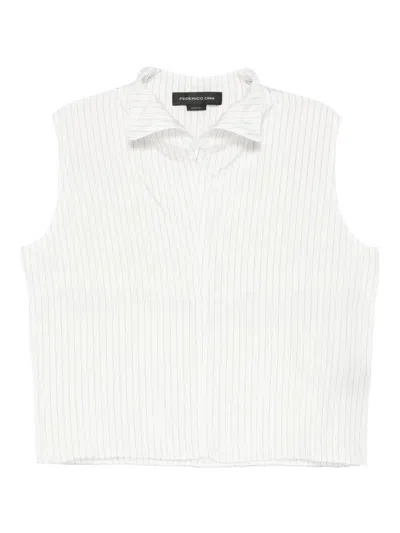 FEDERICO CINA SLEEVELESS BLOUSE WITH ZIP