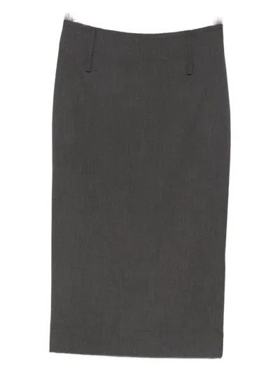 Federico Cina Straight Skirt In Gray