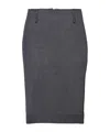 Federico Cina Reversible Midi Skirt With Versatile Design In Gray