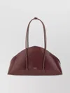 Federico Cina Structured Shoulder Bag Long Handles In Burgundy