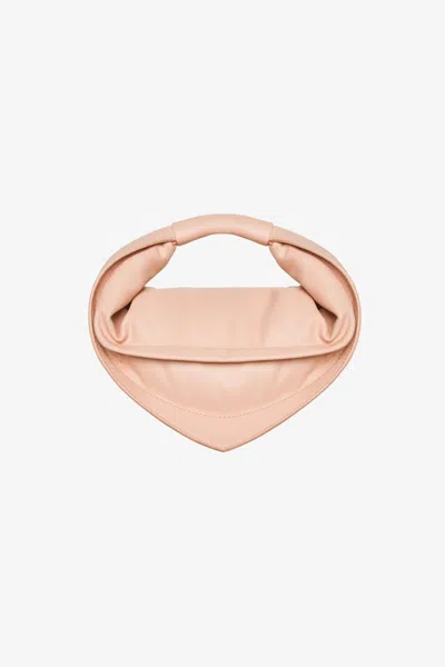 Federico Cina Stylish Mini Handbag With Reinforced Handle And Removable Strap In Pink