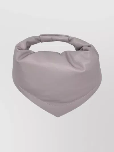 Federico Cina Stylish Shoulder Bag Folded Design In Gray