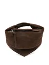 Federico Cina Suede Mini Bag Shoulder Strap In Brown