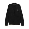 Federico Cina Distressed Cardigan In Black