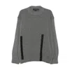 Federico Cina Button-embellished Frayed Sweater In Gray